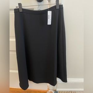 Black J. Crew midi circle skirt